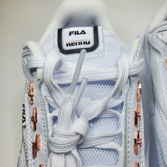 Fila Renno Pierced Sneakers - White - Women's Size 9.5 - NEW - Picture 4 of 11